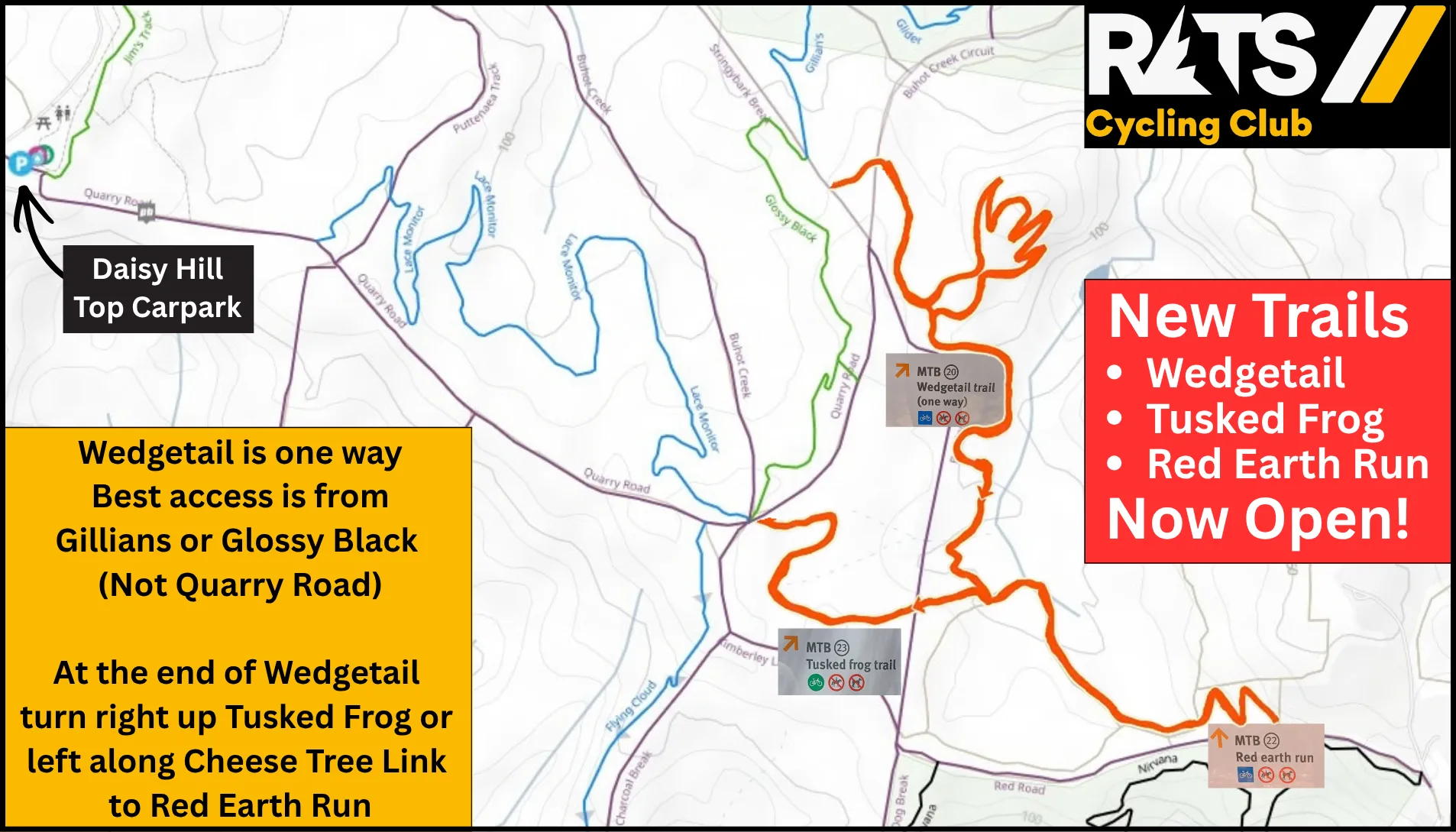 New Daisy Hill Trails Map 2026